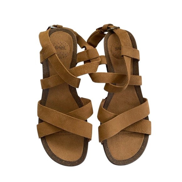 Teva Women's Mahonia Wedge Brown Sandals - Picture 2 of 11